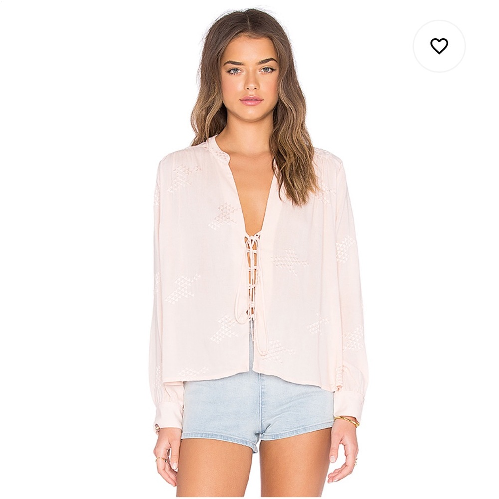 Flynn Skye Get Away Blouse, Blush, Size Small